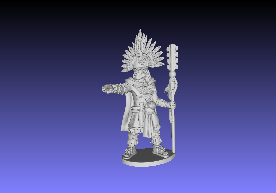 model 3d aztec, mexico prehispanico